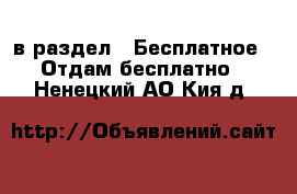  в раздел : Бесплатное » Отдам бесплатно . Ненецкий АО,Кия д.